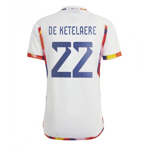 Moški Nogometni dresi Belgija Charles De Ketelaere #22 Gostujoči SP 2022 Kratek Rokav